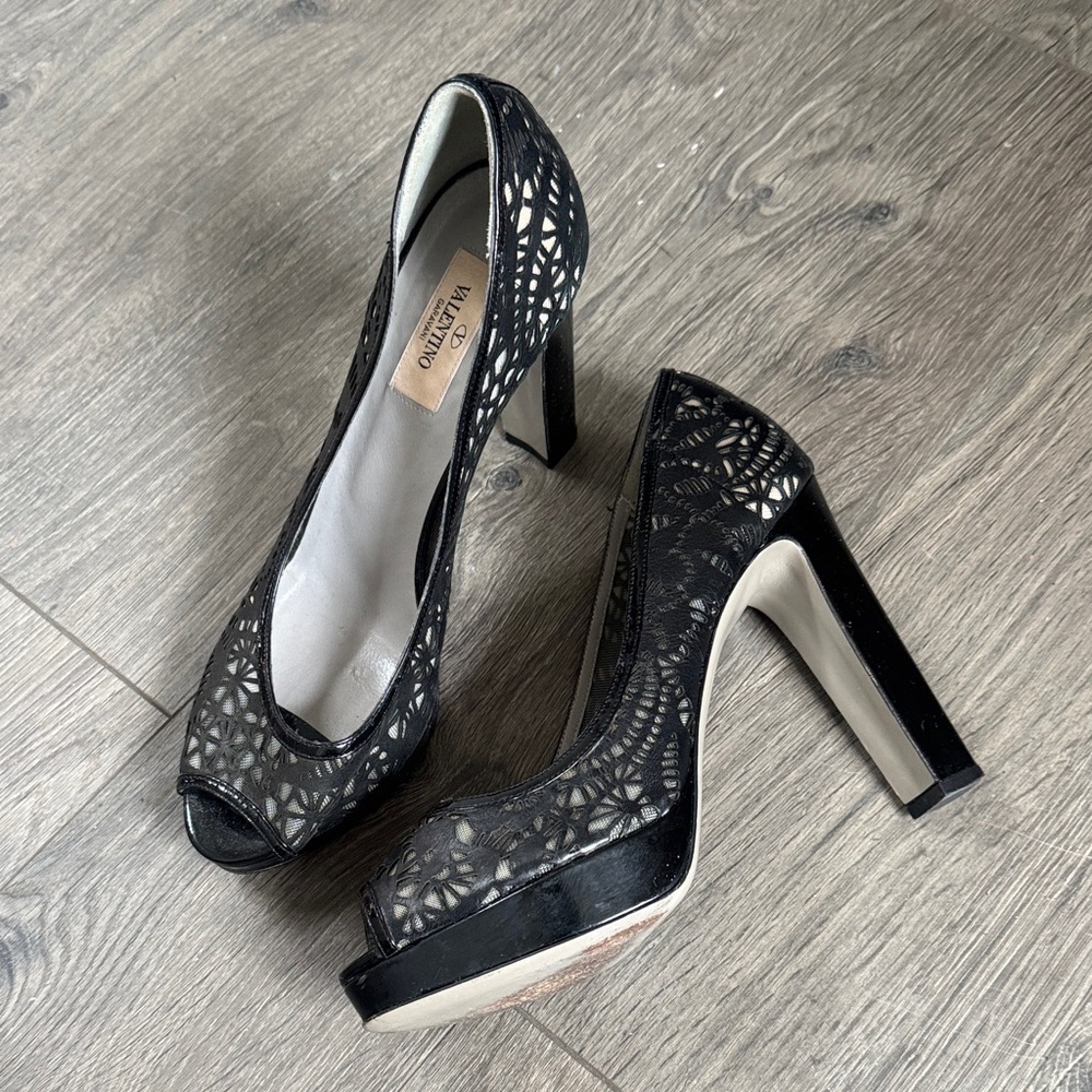Valentino Black Lace High Heels